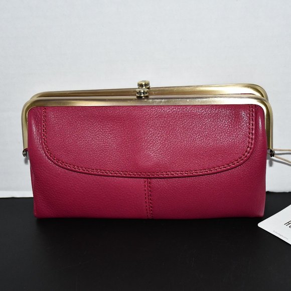 HOBO Lauren Leather Clutch Wallet in Sangria #SO-81029SANG NWT - Picture 1 of 7